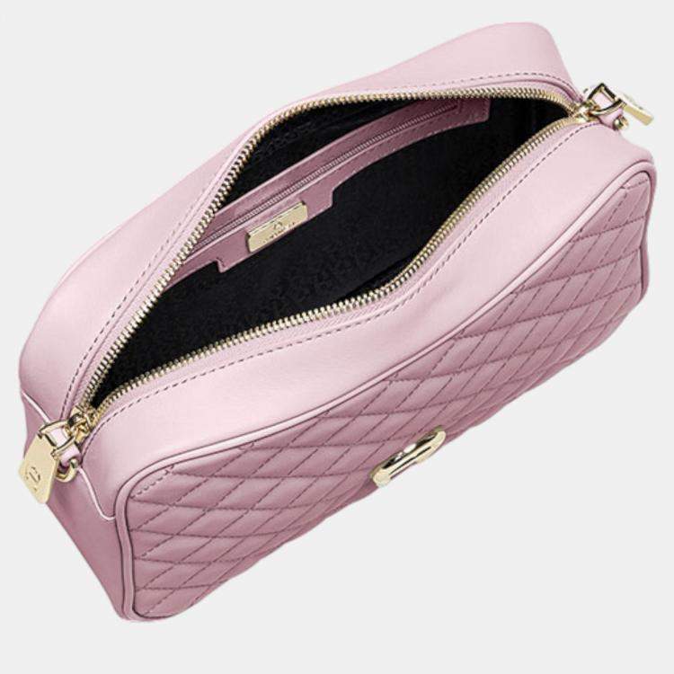 Pre Owned Aigner Light Mauve shiny light gold Metal Garda Light Mauve Crossbody Bag S