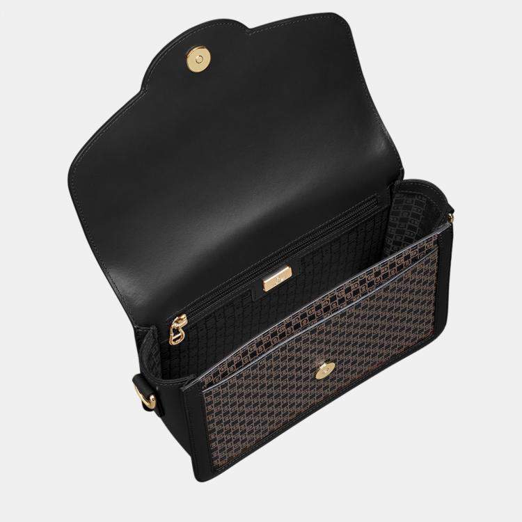 Pre Owned Aigner Dadino Brown shiny light gold Metal Luisa Crossbody bag Dadino Brown