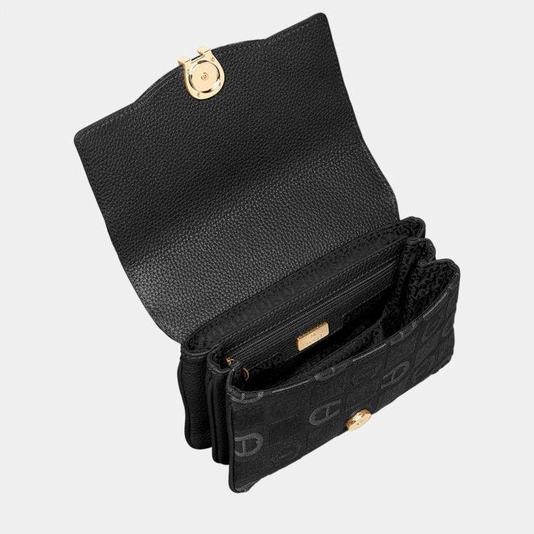 Pre Owned Aigner Black shiny light gold Metal Griffata Mini Bag Black