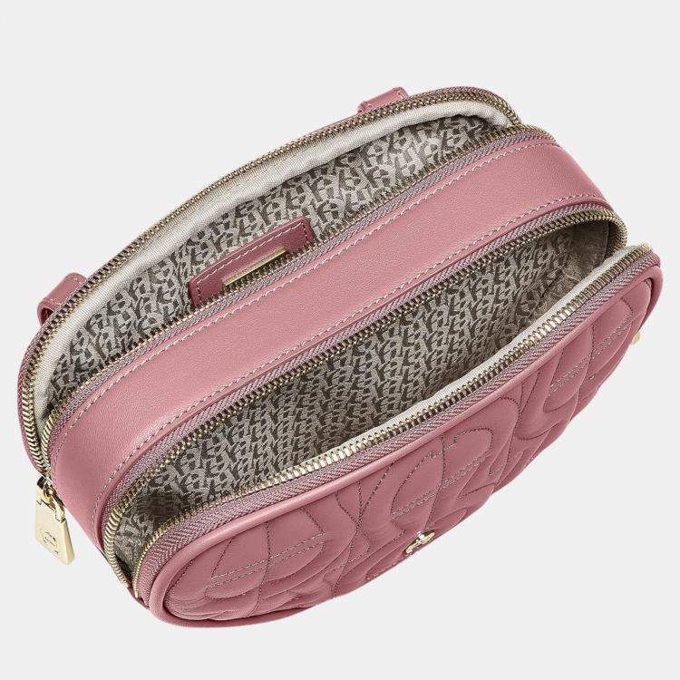 Pre Owned Aigner Dark Mauve shiny light gold Metal Diadora Dark Mauve Belt Bag S
