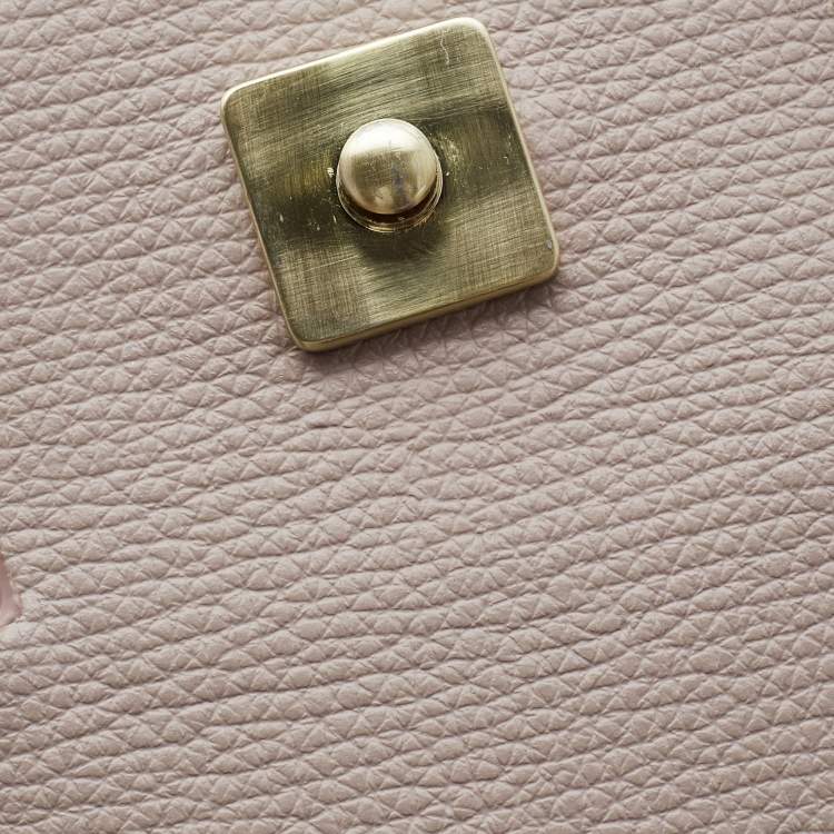 Pre Owned Aigner Lilac Leather Jada Top Handle Bag