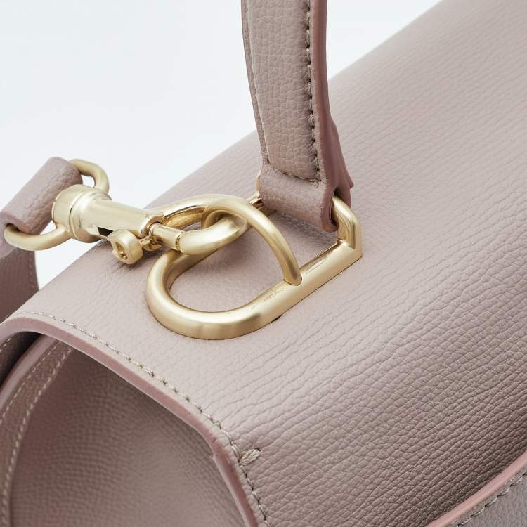 Pre Owned Aigner Lilac Leather Jada Top Handle Bag