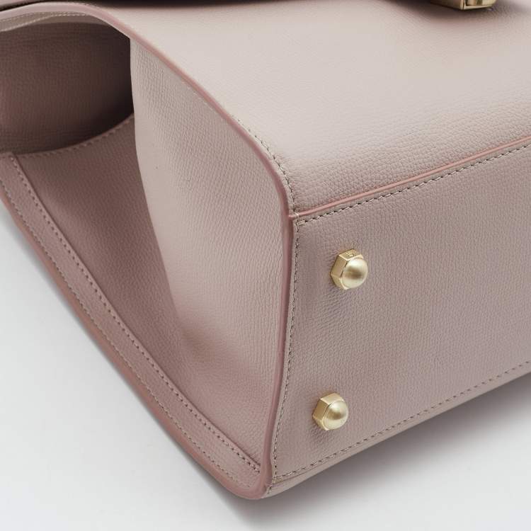 Pre Owned Aigner Lilac Leather Jada Top Handle Bag