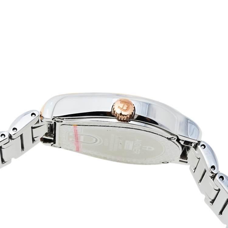 Pre Owned Aigner Silver Two-Tone Stainless Steel Vicenza A111200 Women's Wristwatch 30 mm