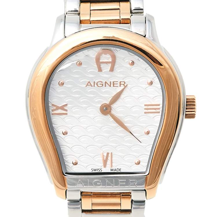 Aigner Silver Two-Tone Stainless Steel Vicenza A111200 Women's 