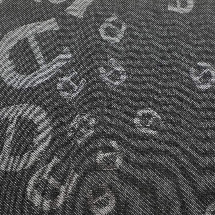 Pre Owned Aigner Grey Viscose Blend Horseshoe Logo Fringed Scarf