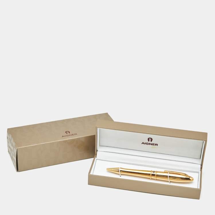 Pre Owned Aigner Gold Tone Ballpoint Pen