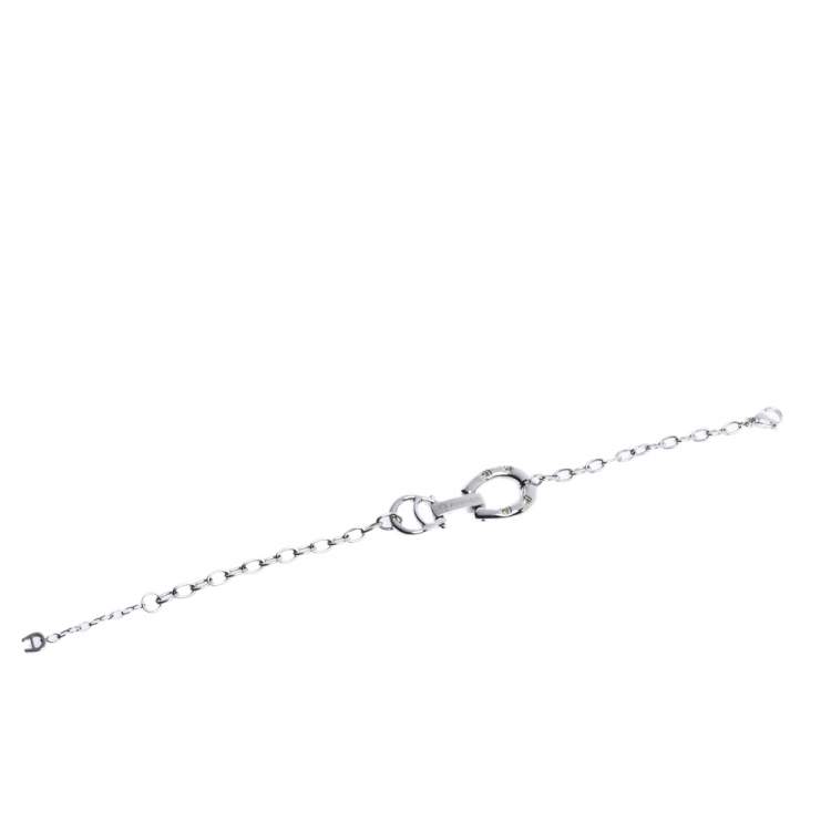 Aigner Silver Tone Crystal Embellished Bracelet Aigner TLC