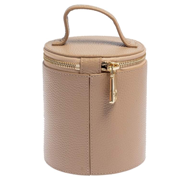 Pre Owned Aigner Beige Leather Box Bag