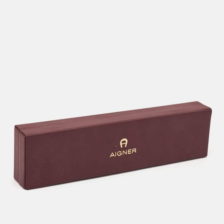 Pre Owned Aigner Bella Mother of Pearl Gold Tone Bracelet