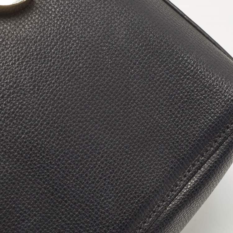 Pre Owned Aigner Black Leather Grazia Shoulder Bag