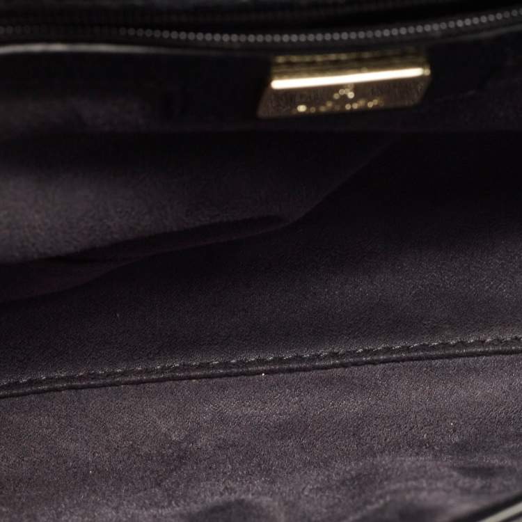 Pre Owned Aigner Black Leather Grazia Shoulder Bag