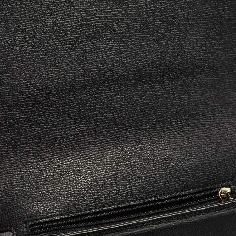 Pre Owned Aigner Black Leather Grazia Shoulder Bag