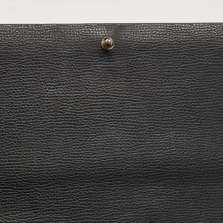 Pre Owned Aigner Black Leather Grazia Shoulder Bag
