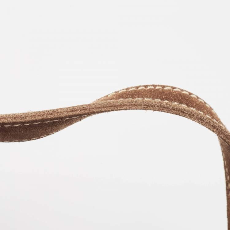 Pre Owned Aigner Brown Suede Tassel Tote