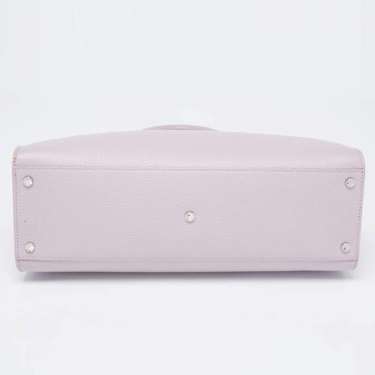 Pre Owned Aigner Light Lilac Leather Cybill Tote