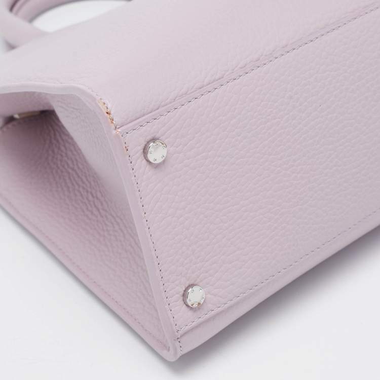 Pre Owned Aigner Light Lilac Leather Cybill Tote