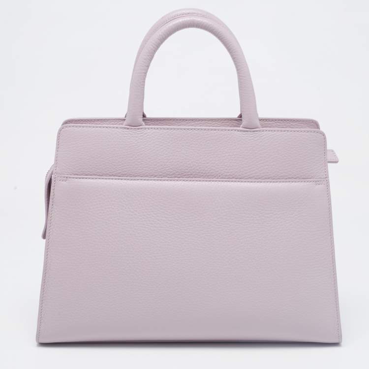 Pre Owned Aigner Light Lilac Leather Cybill Tote