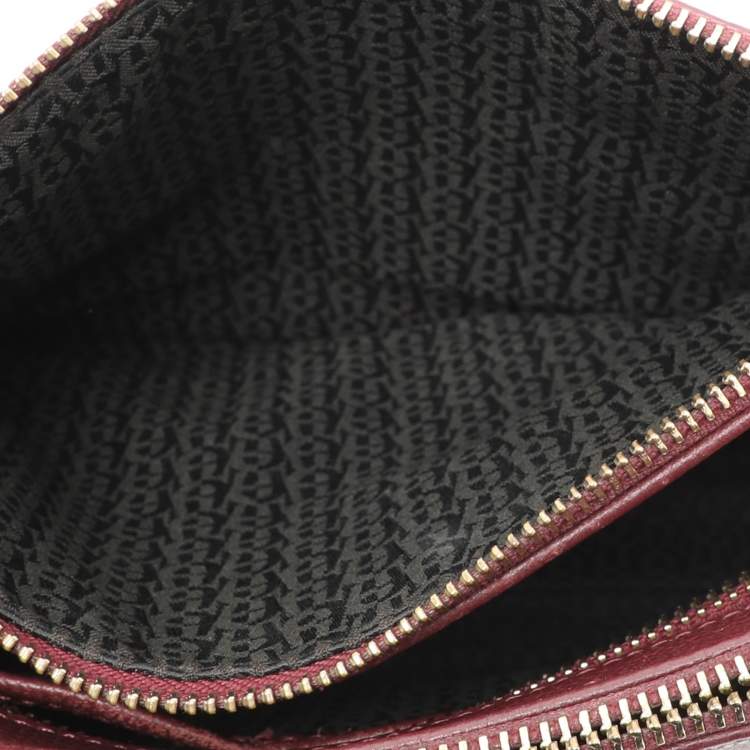 Pre Owned Aigner Burgundy Leather Shoulder Bag