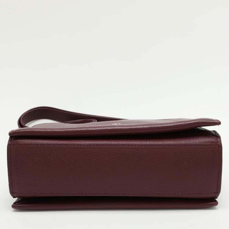Pre Owned Aigner Burgundy Leather Shoulder Bag