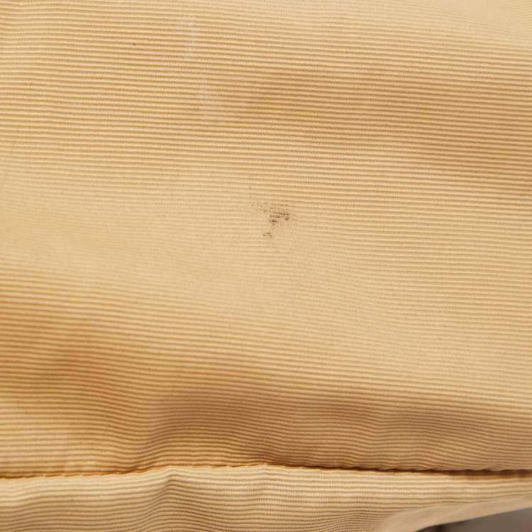 Pre Owned Aigner Beige/Orange Monogram Canvas and Leather Zip Crossbody Bag