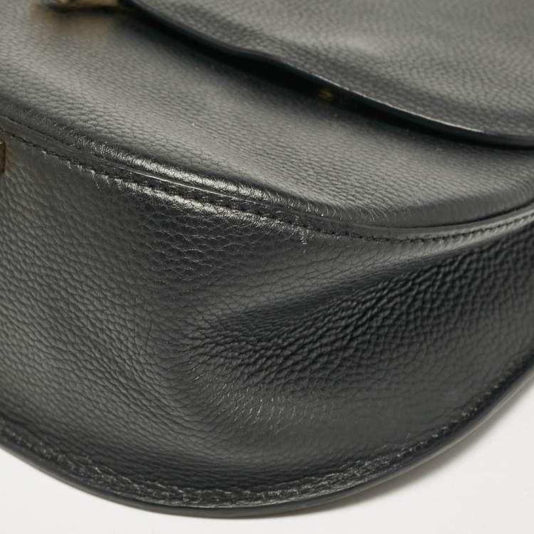 Pre Owned Aigner Black Leather Pina Top Handle Bag