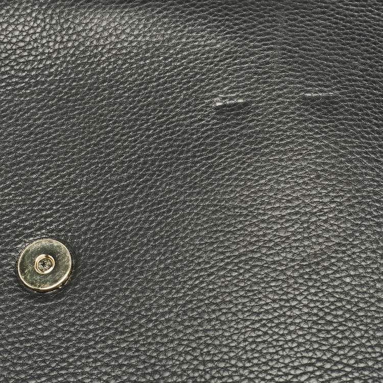 Pre Owned Aigner Black Leather Pina Top Handle Bag