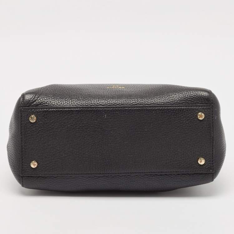 Pre Owned Aigner Black Grained Leather Cybill Tote