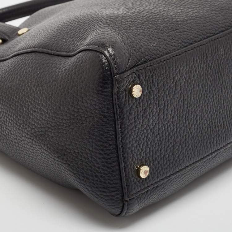 Pre Owned Aigner Black Grained Leather Cybill Tote