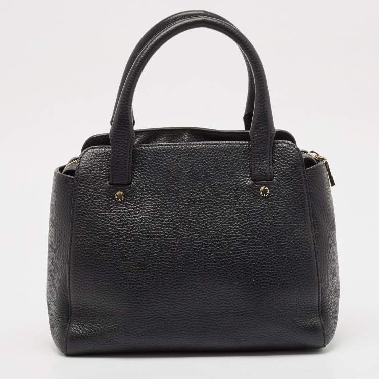 Pre Owned Aigner Black Grained Leather Cybill Tote