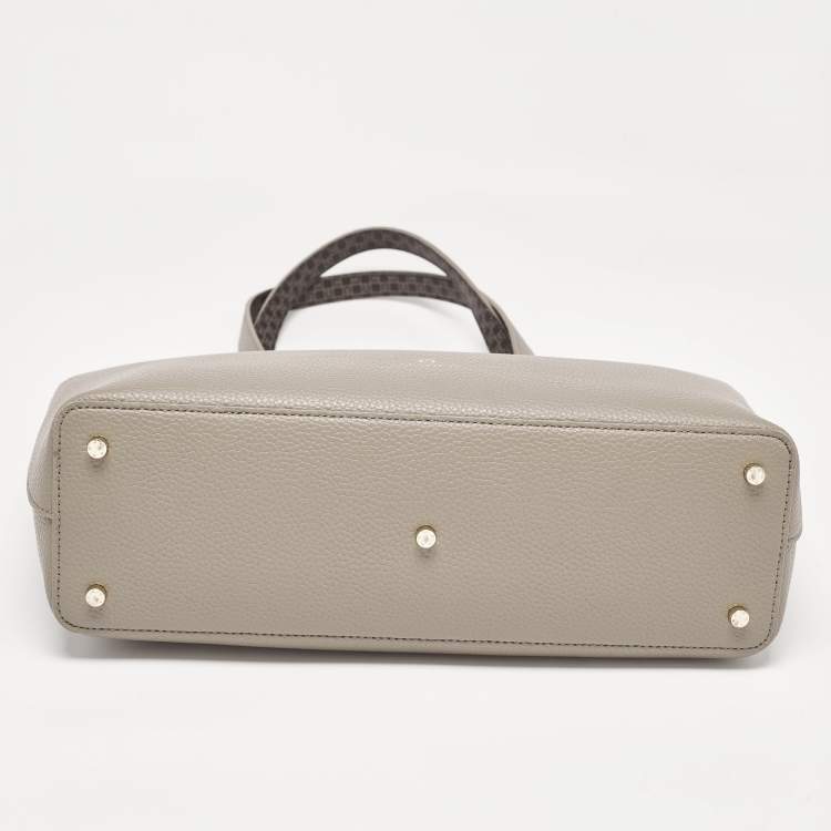 Pre Owned Aigner Grey Leather Leonie Tote