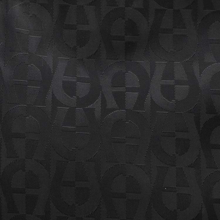Pre Owned Aigner Black Signature Canvas And Leather Shoulder Bag