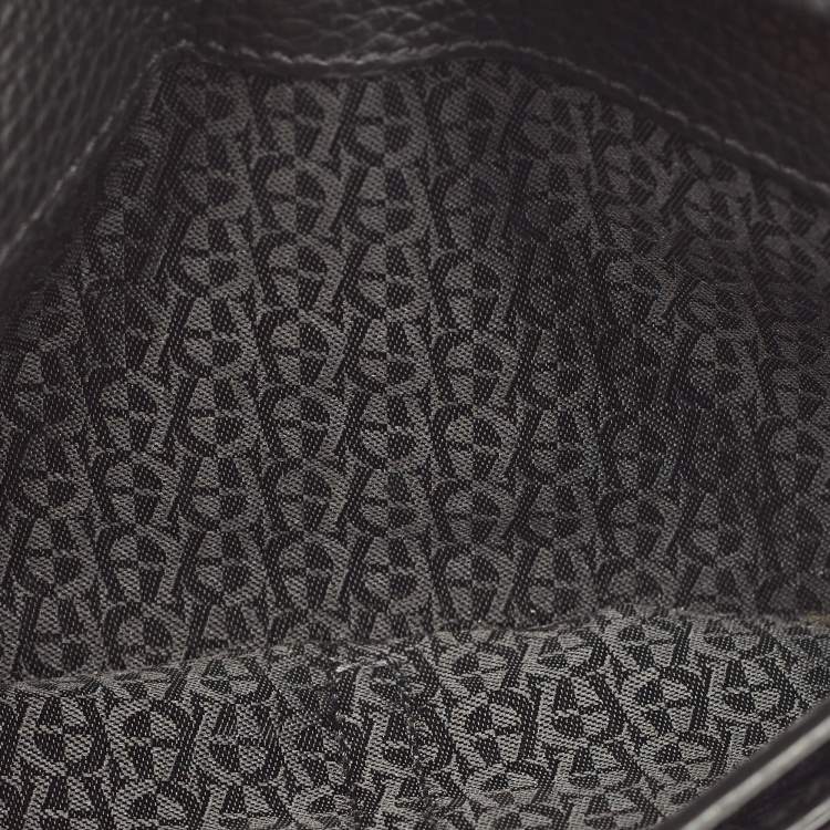 Pre Owned Aigner Black Leather Cybill Banknote Continental Wallet