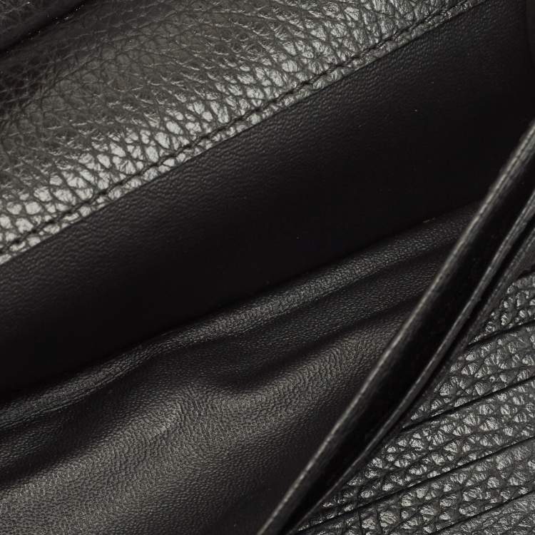 Pre Owned Aigner Black Leather Cybill Banknote Continental Wallet