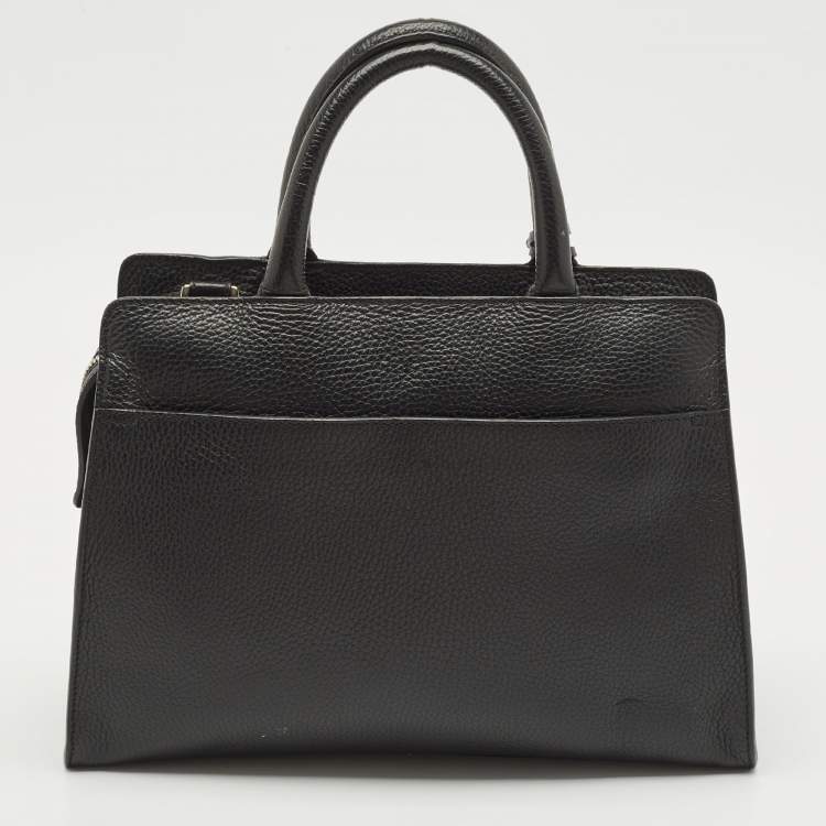 Pre Owned Aigner Black Leather Cybill Tote