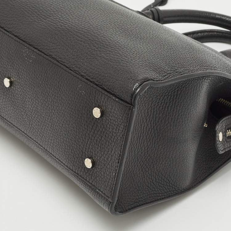 Pre Owned Aigner Black Leather Cybill Tote