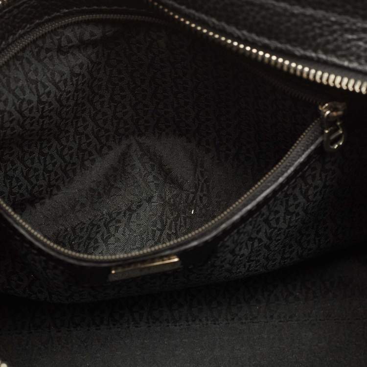Pre Owned Aigner Black Leather Cybill Tote