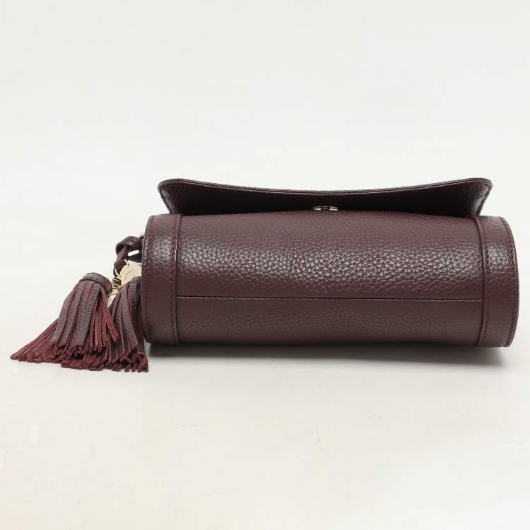 Pre Owned Aigner Burgundy Leather Cavallina Crossbody Bag