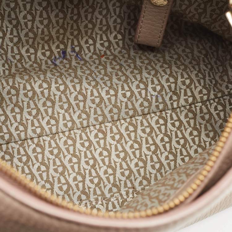 Pre Owned Aigner Blue/Light Mauve Leather Carla S Tote