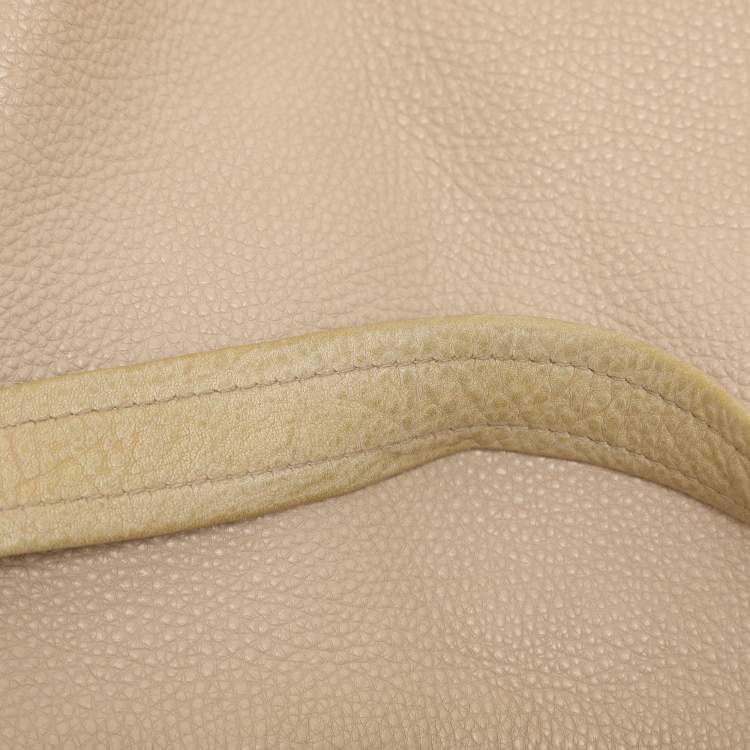 Pre Owned Aigner Beige Leather Hobo 