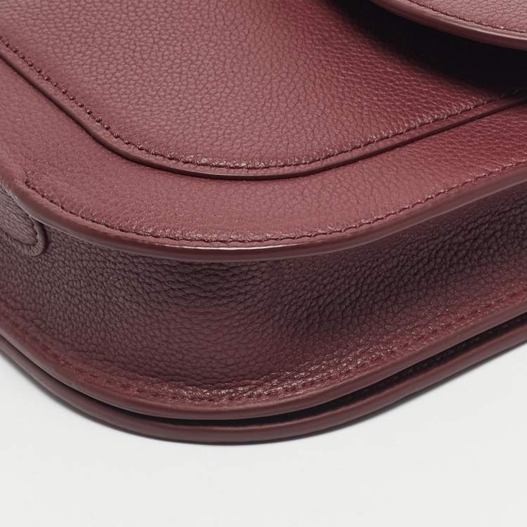 Pre Owned Aigner Burgundy Leather XS Ariana Crossbody Bag