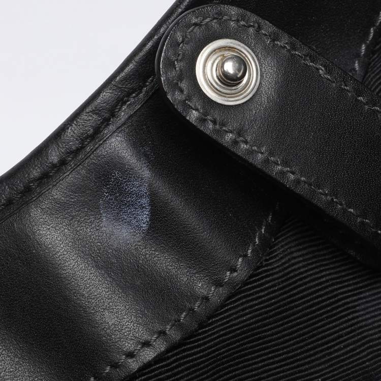 Pre Owned Aigner Grey/Black Coated Canvas and Leather Hobo