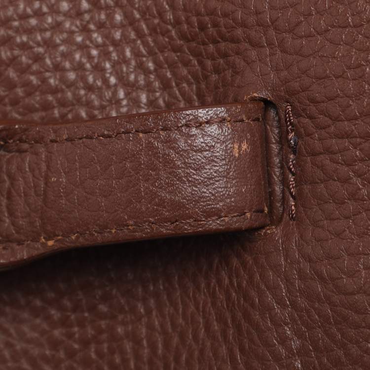 Pre Owned Aigner Brown Leather Satchel