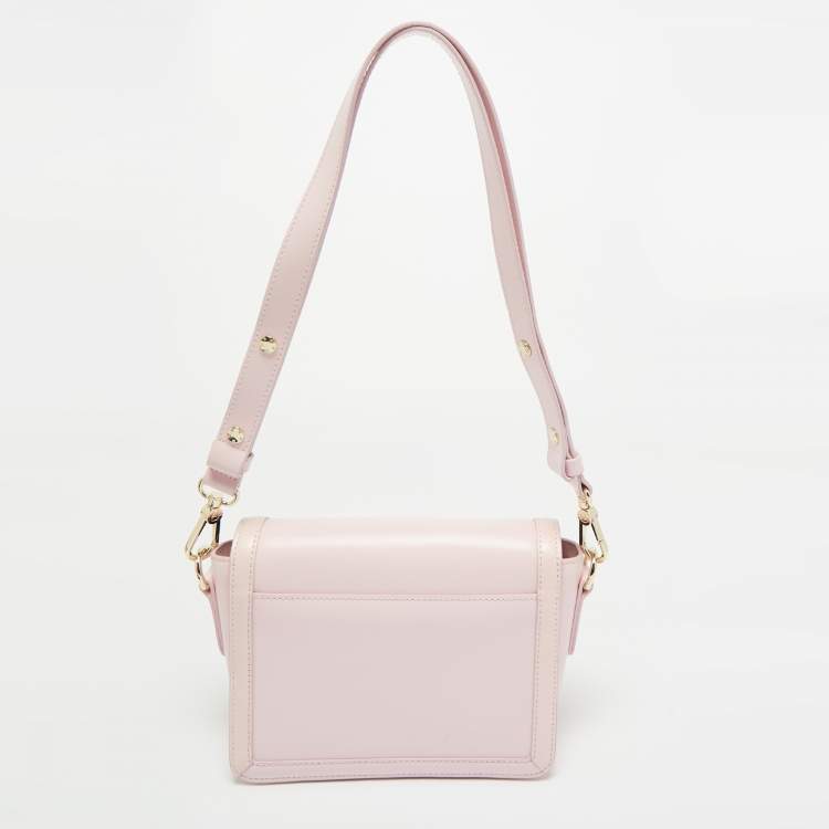 Pre Owned Aigner Light Pink Leather Luisa Shoulder Bag
