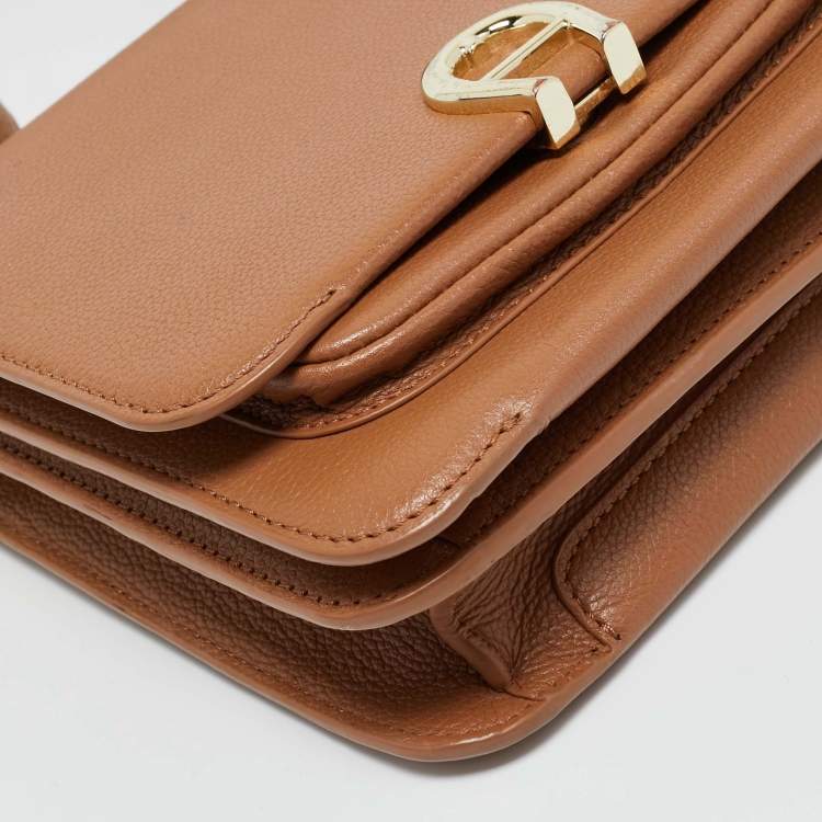 Pre Owned Aigner Brown Leather Ariana S Crossbody Bag