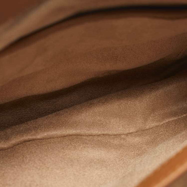 Pre Owned Aigner Brown Quilted Leather Maggie Top Handle Bag