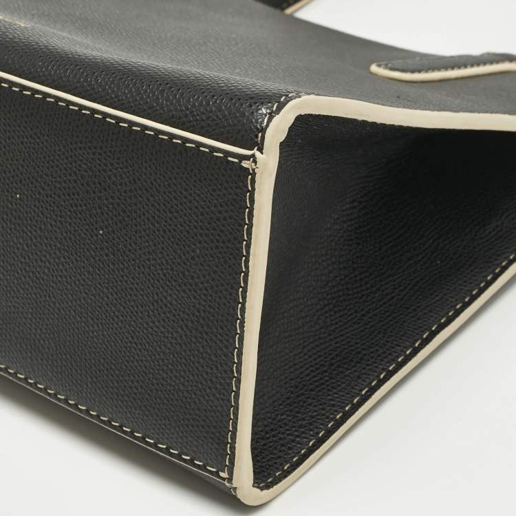 Pre Owned Aigner Black Leather Philippa Shopper Tote