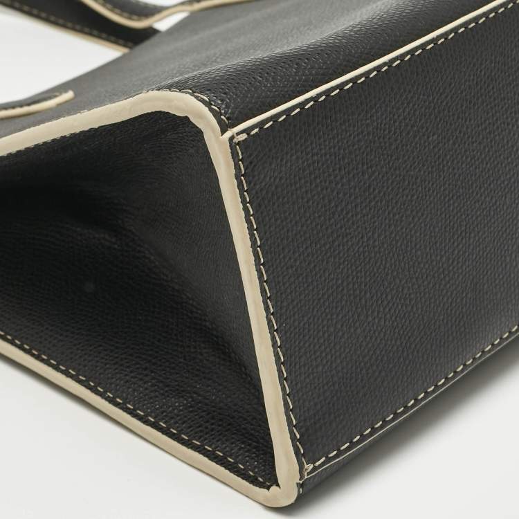 Pre Owned Aigner Black Leather Philippa Shopper Tote