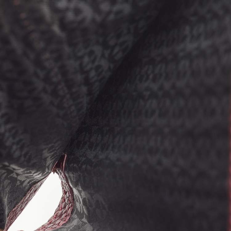 Pre Owned Aigner Burgundy Leather Diadora Compact Wallet