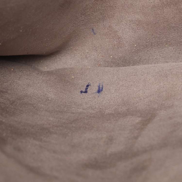 Pre Owned Aigner Dusty Blue Leather Satchel